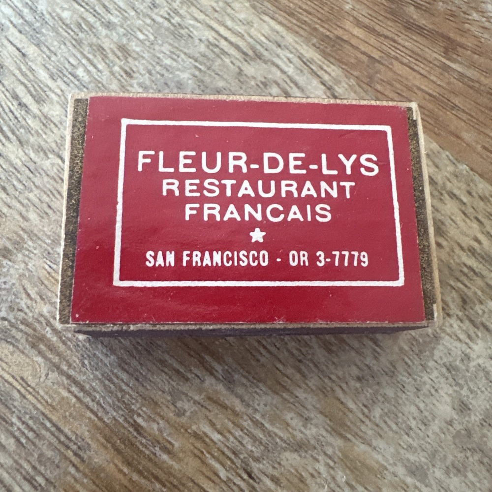Rare Fleur De Lys Vintage Matchbook E6 San Francisco  CA French Restaurant